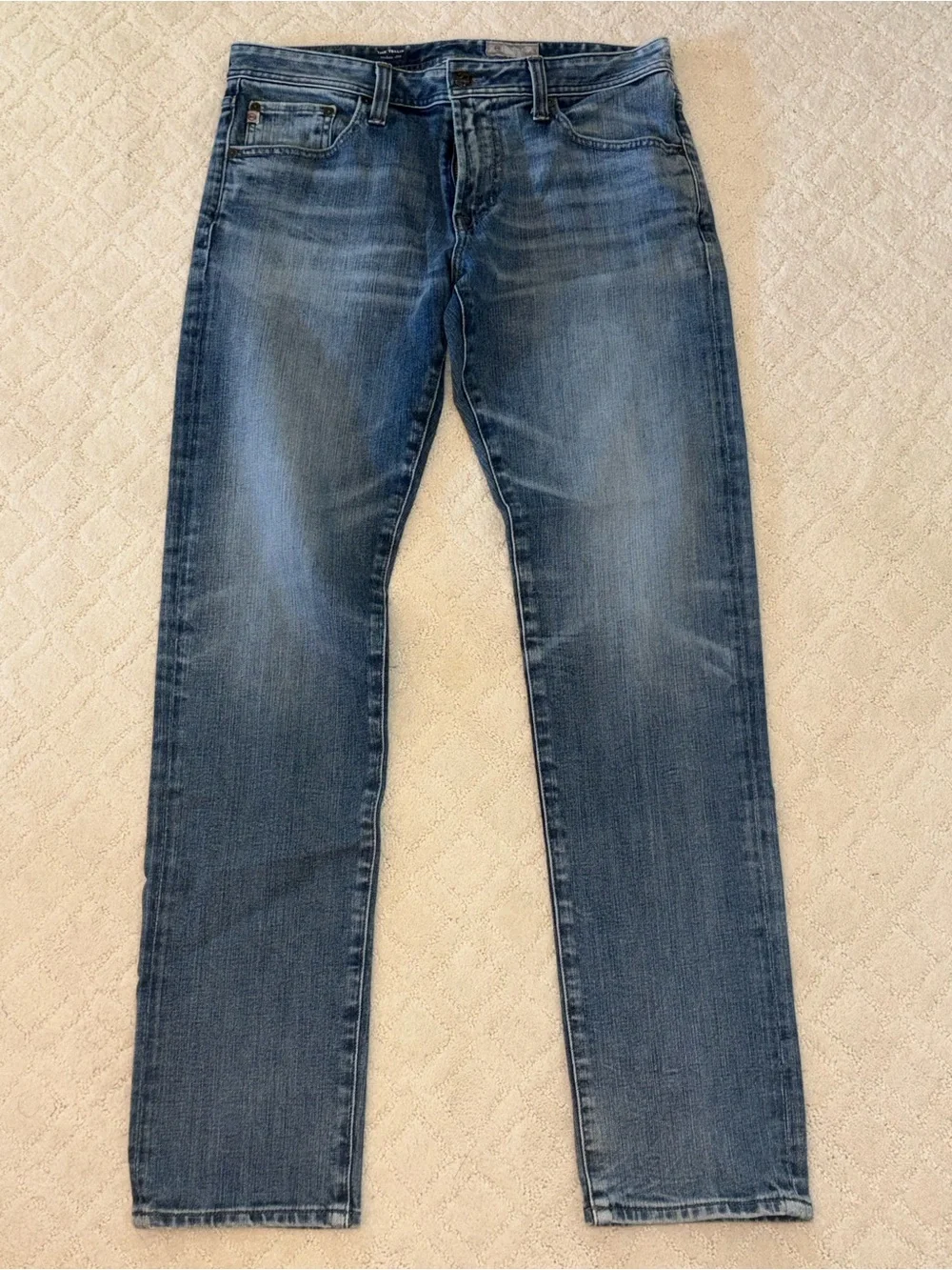 Ag Adriano Goldschmied Men's Slim Jeans in Faded Blue